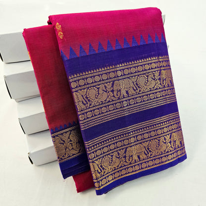Kanchipuram Pure Korvai Cotton Saree 014 – Kanchipuram Lakshaya Silks