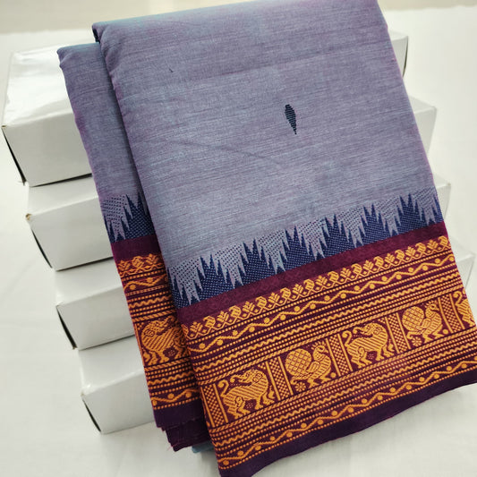 Kanchipuram Pure Korvai Cotton Saree 009 – Kanchipuram Lakshaya Silks