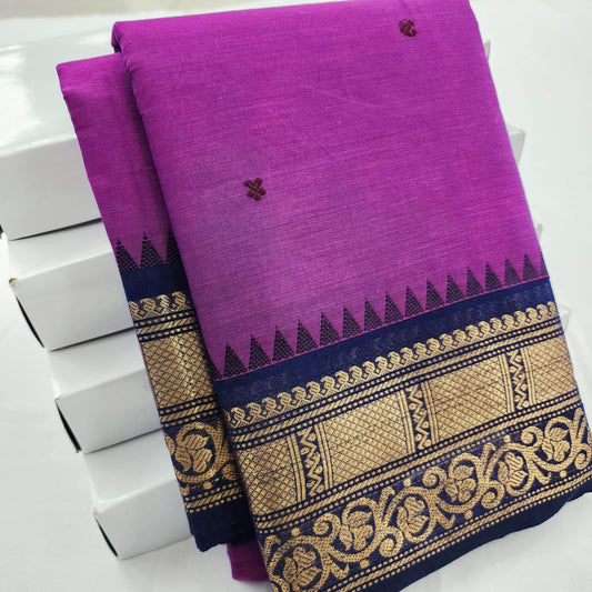 Kanchipuram Pure Korvai Cotton Saree 006 – Kanchipuram Lakshaya Silks