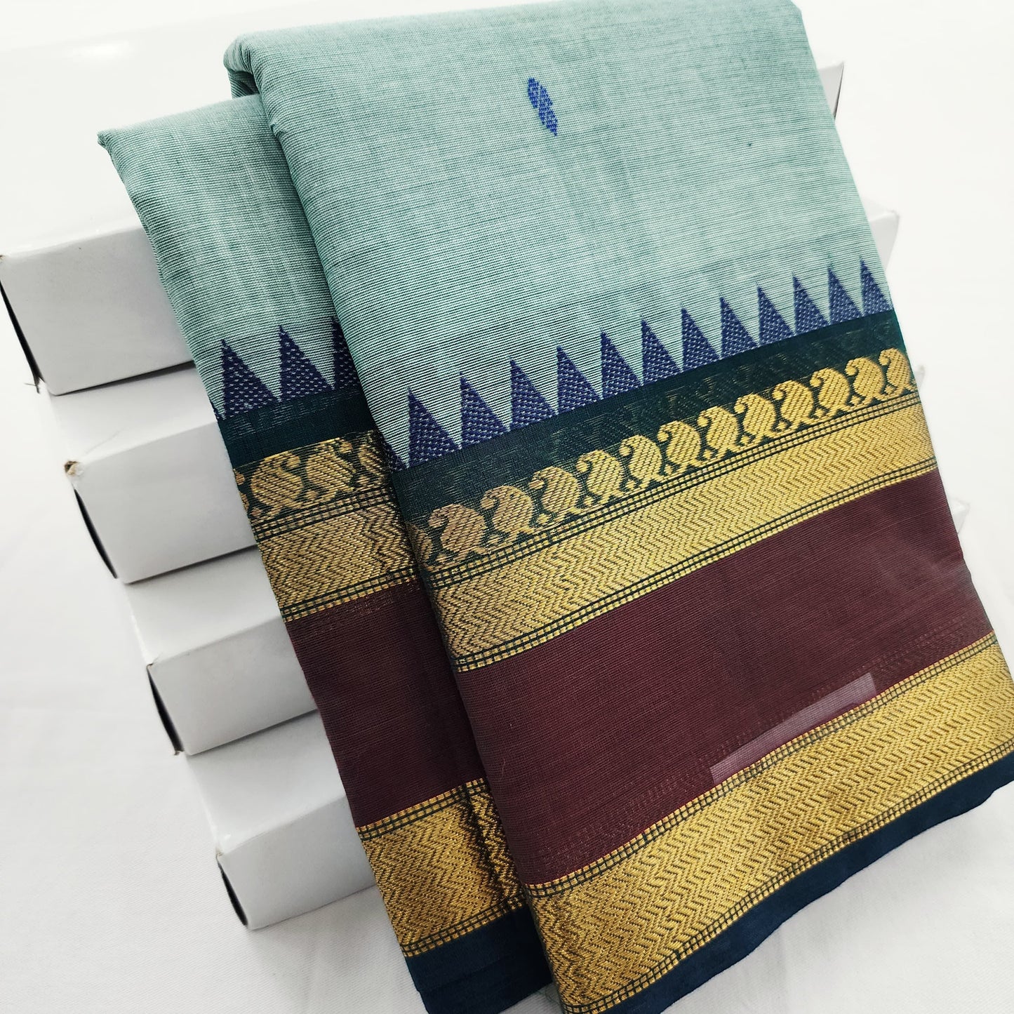 Kanchipuram Pure Korvai Cotton Saree 005