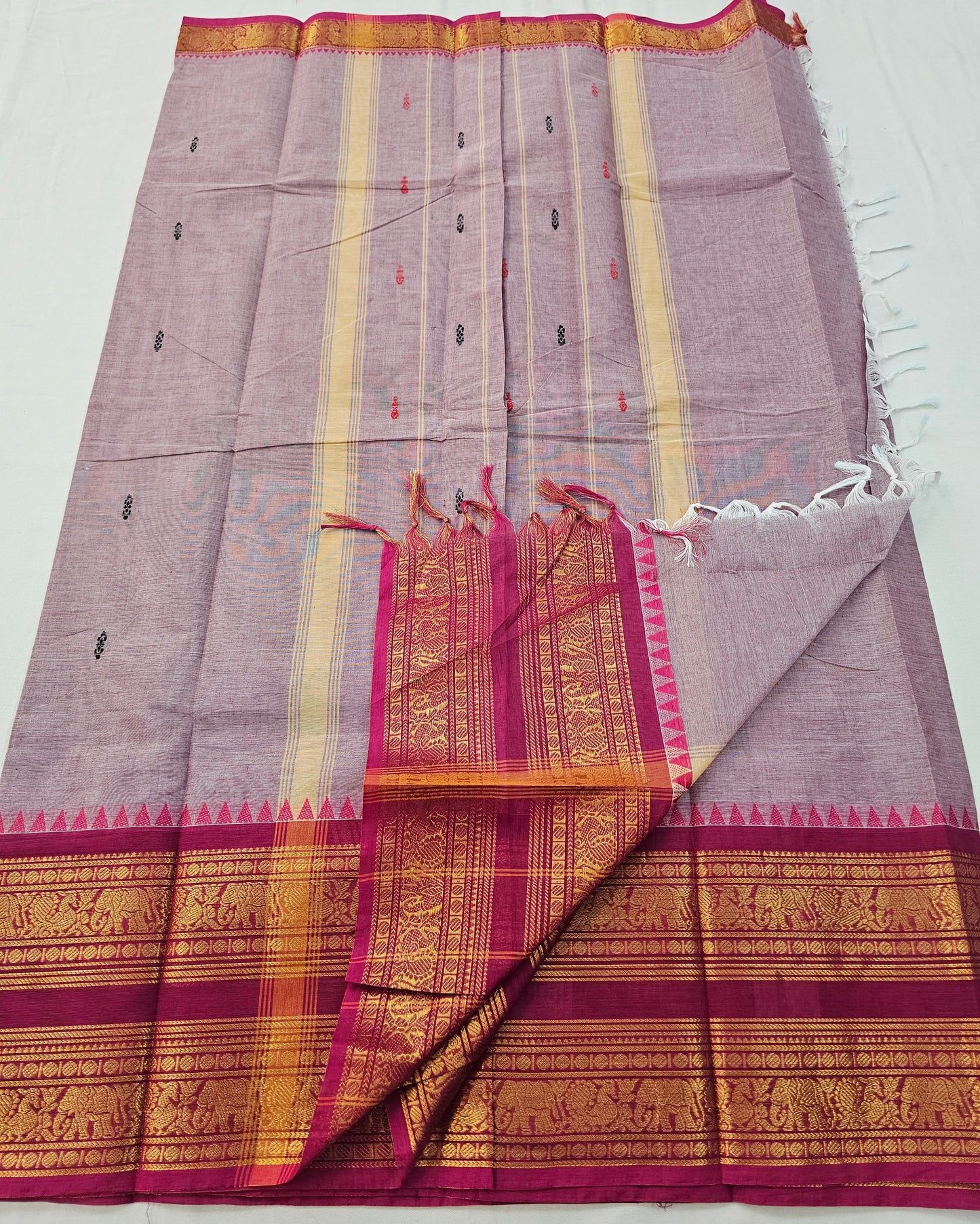 Kanchipuram Pure Korvai Cotton Saree 004