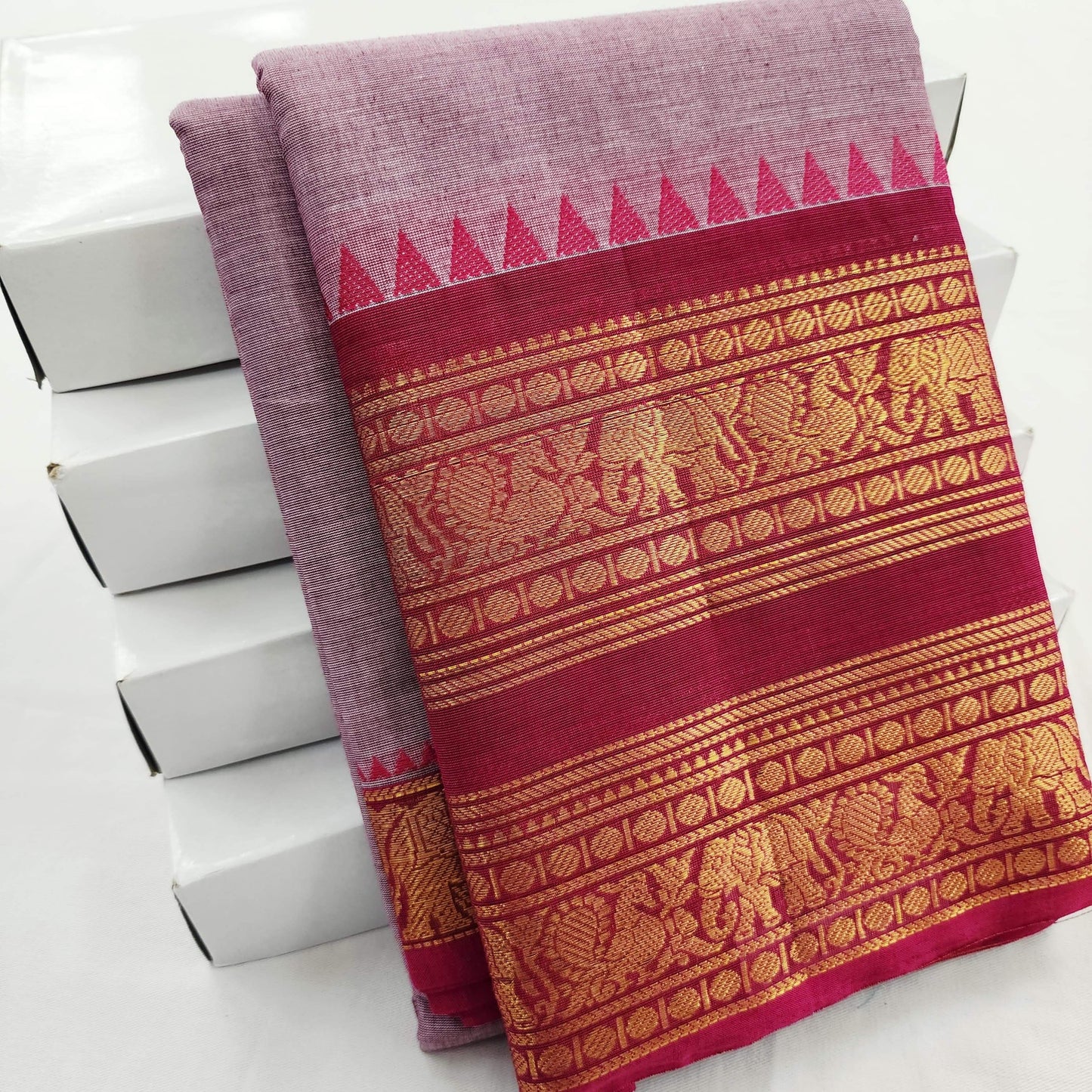 Kanchipuram Pure Korvai Cotton Saree 004