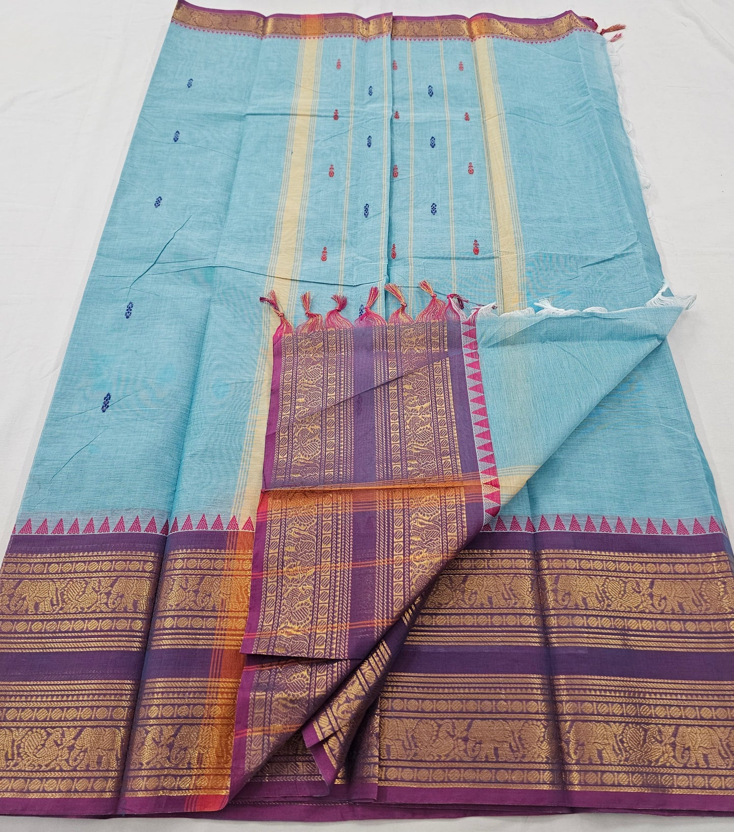 Kanchipuram Pure Korvai Cotton Saree 003