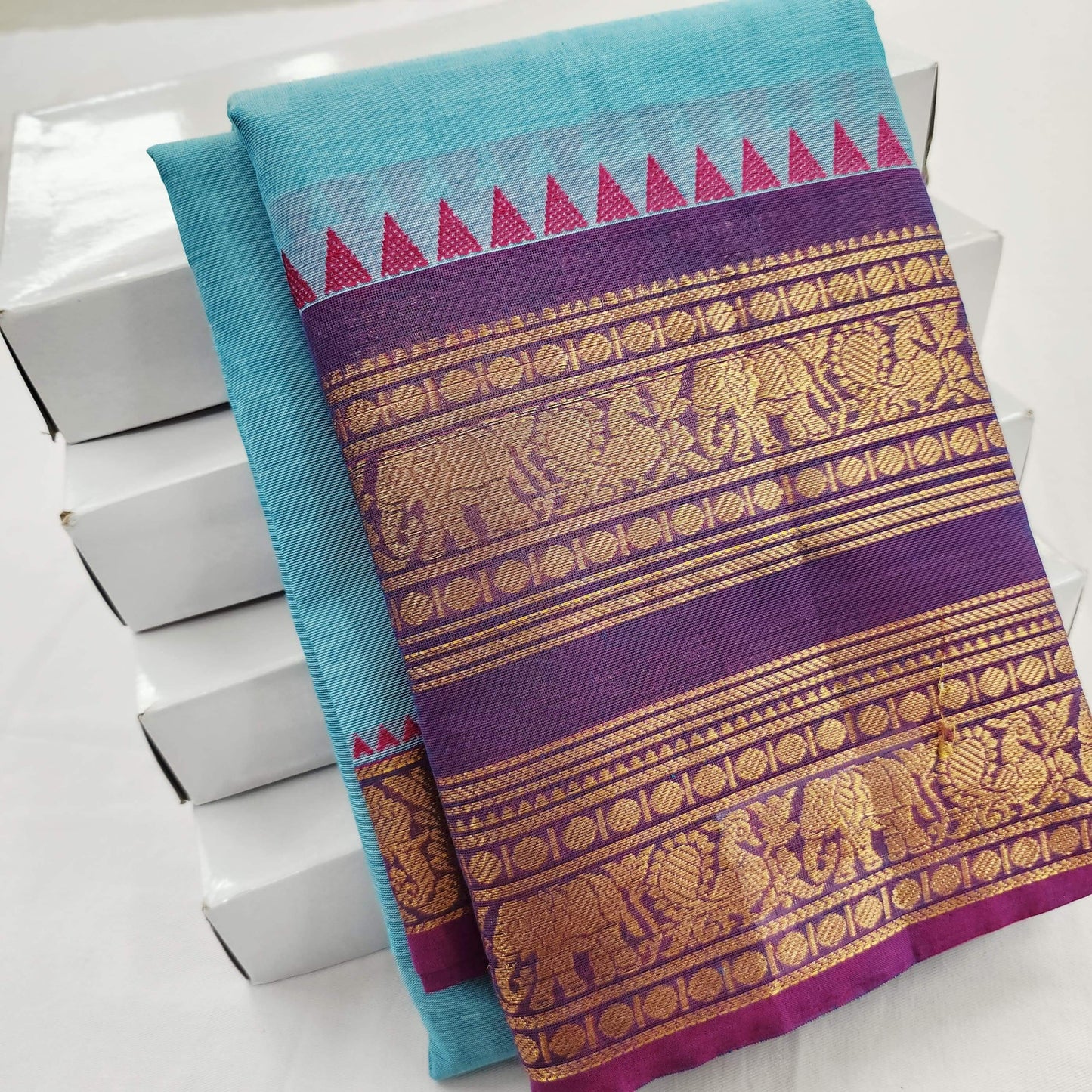 Kanchipuram Pure Korvai Cotton Saree 003