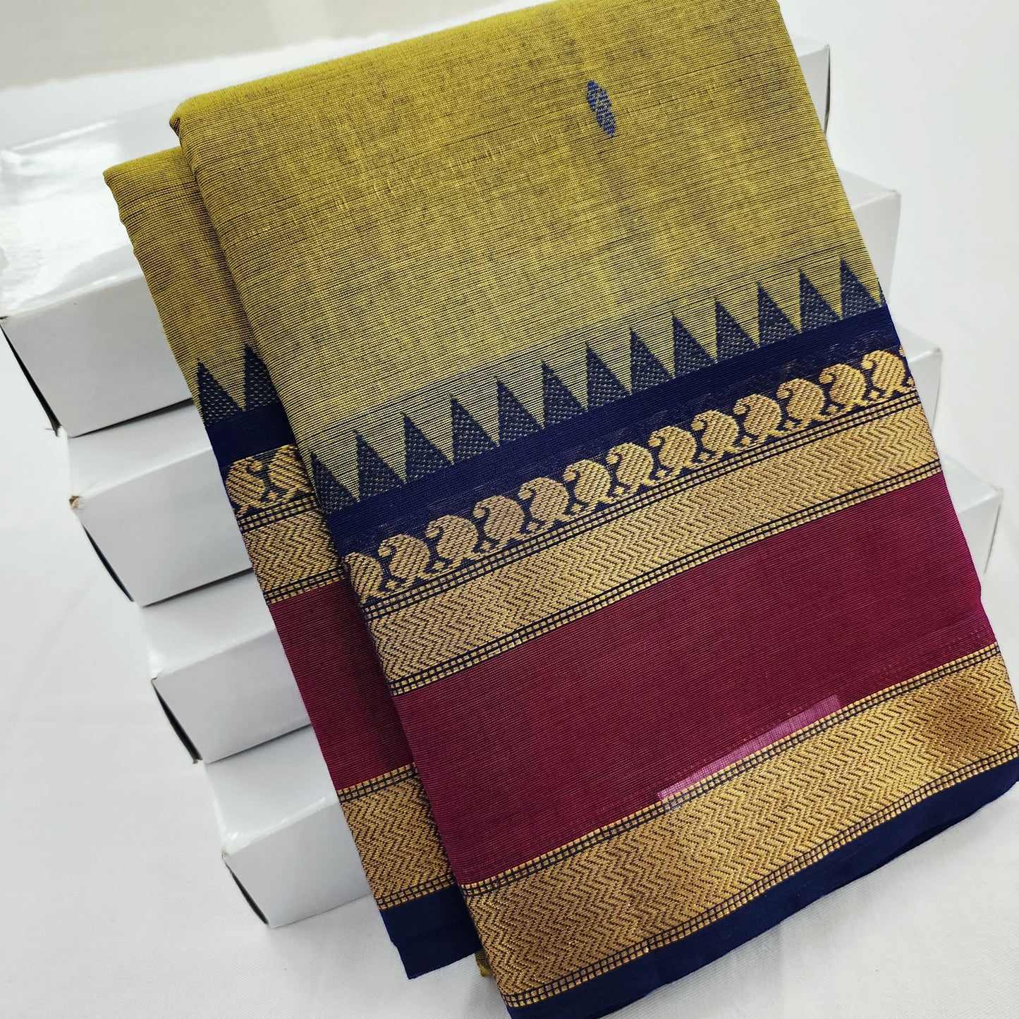 Kanchipuram Pure Korvai Cotton Saree 002