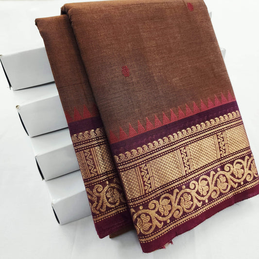 Kanchipuram Pure Korvai Cotton Saree 001 – Kanchipuram Lakshaya Silks