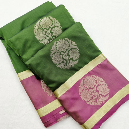 Kanchipuram Blended Fancy Butta Silk Saree 032 – Kanchipuram Lakshaya Silks