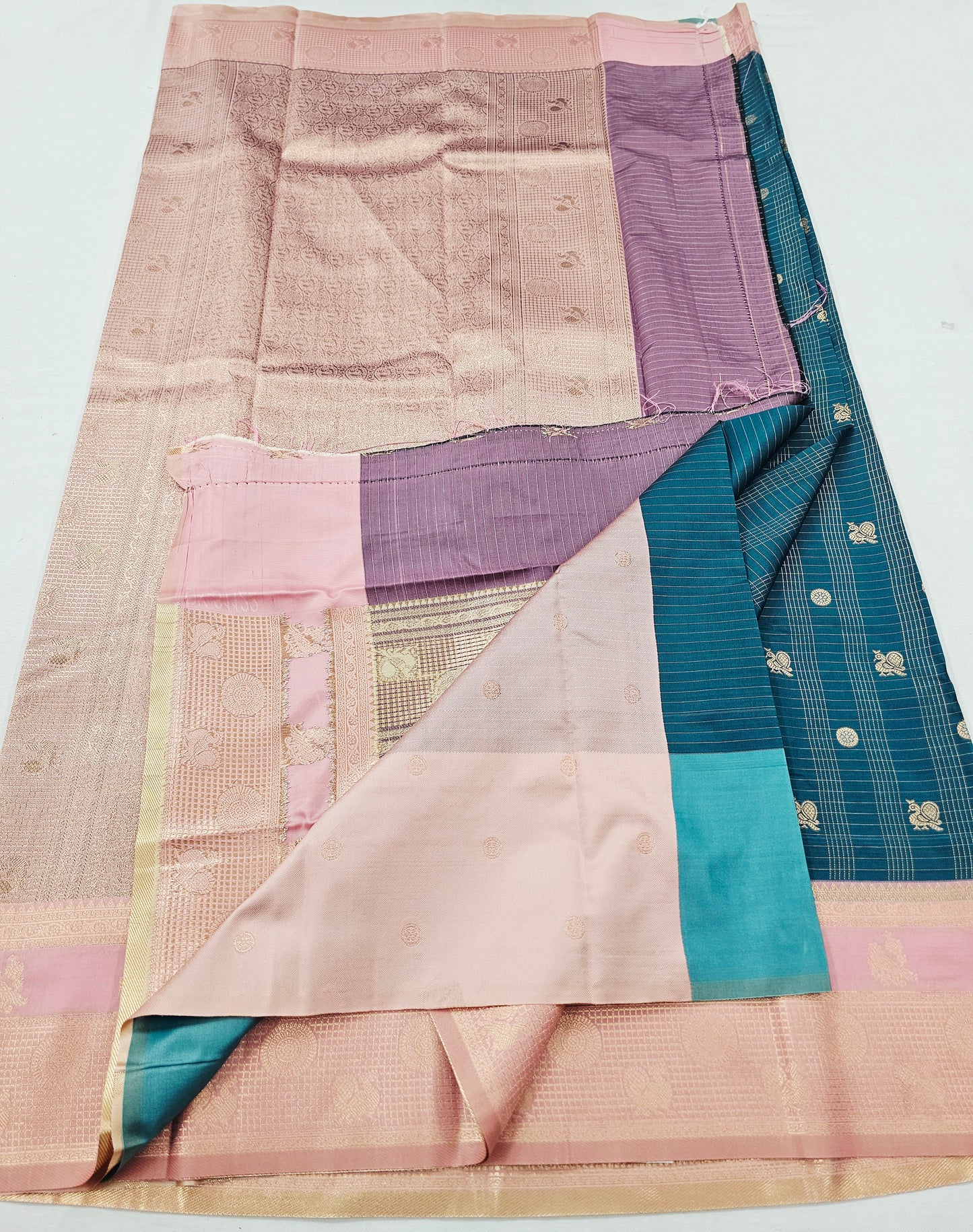 Kanchipuram Blended Korvai Silk Saree 002