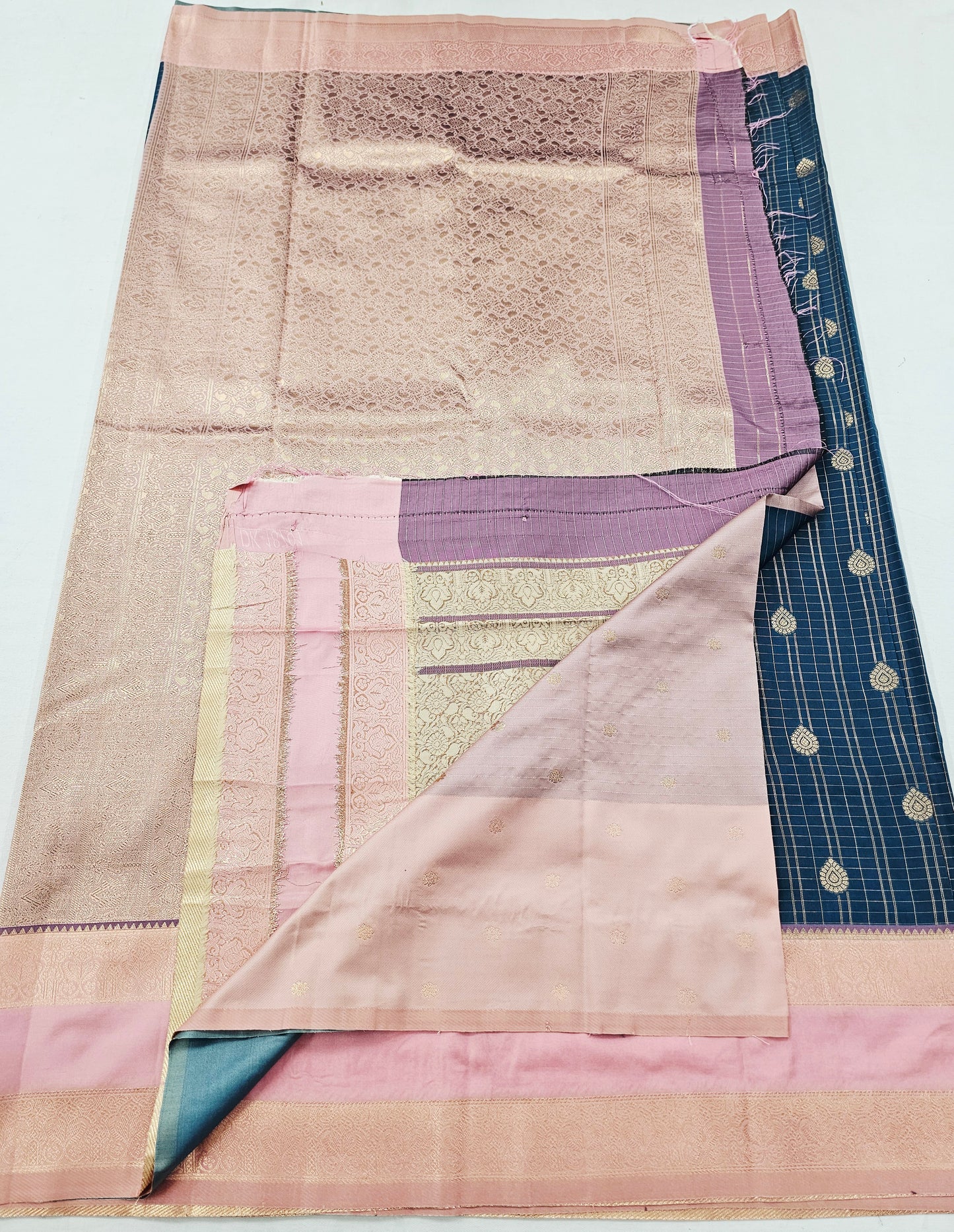 Kanchipuram Blended Korvai Silk Saree 004