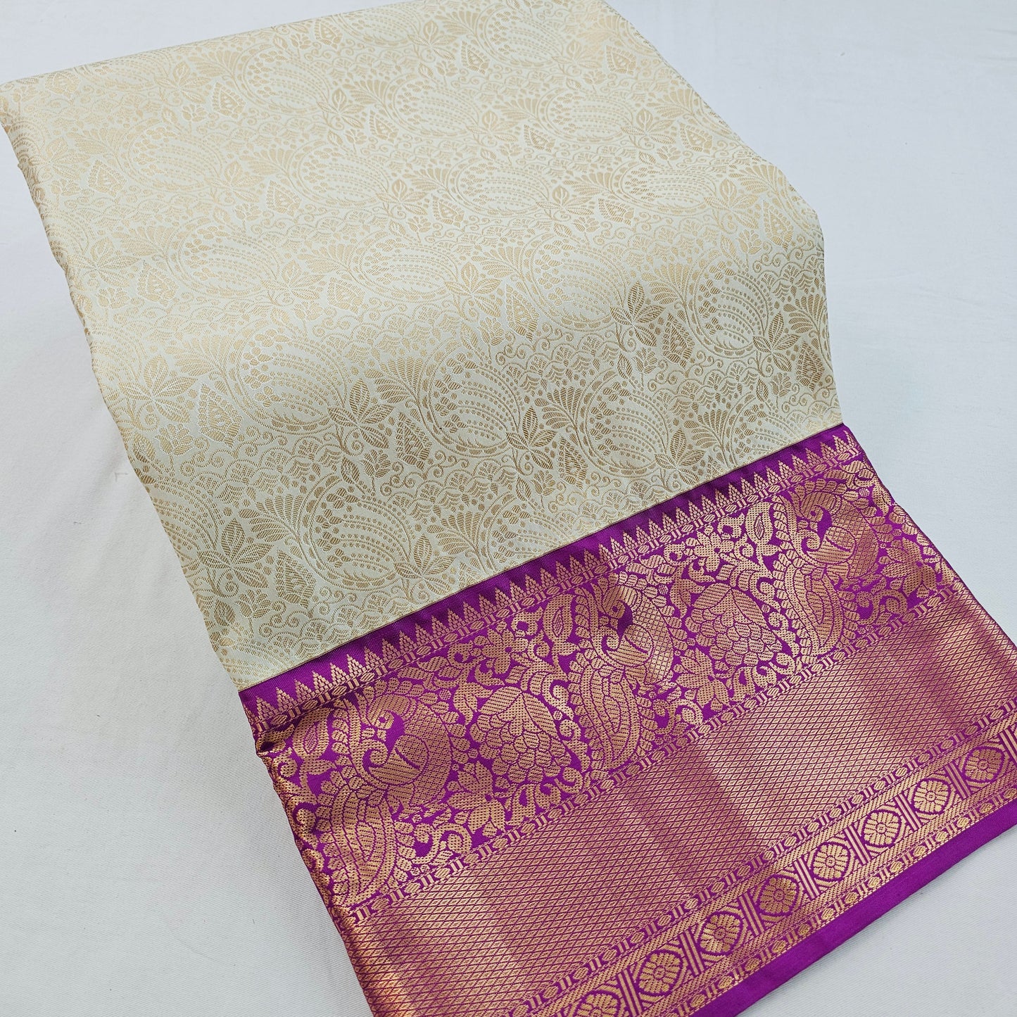 Kanchipuram Blended Korvai Bridal Silk Saree 261