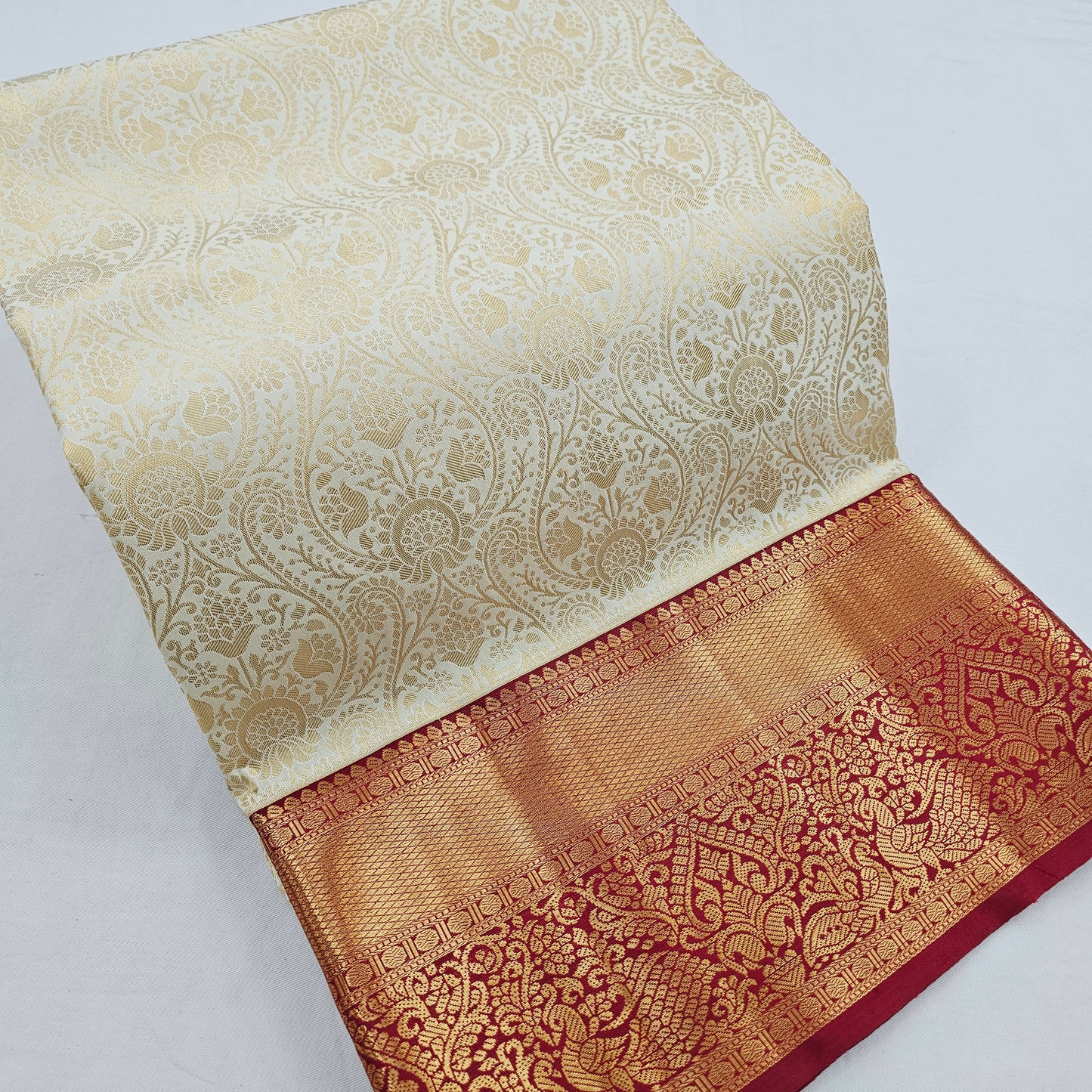 Kanchipuram Blended Korvai Bridal Silk Saree 264