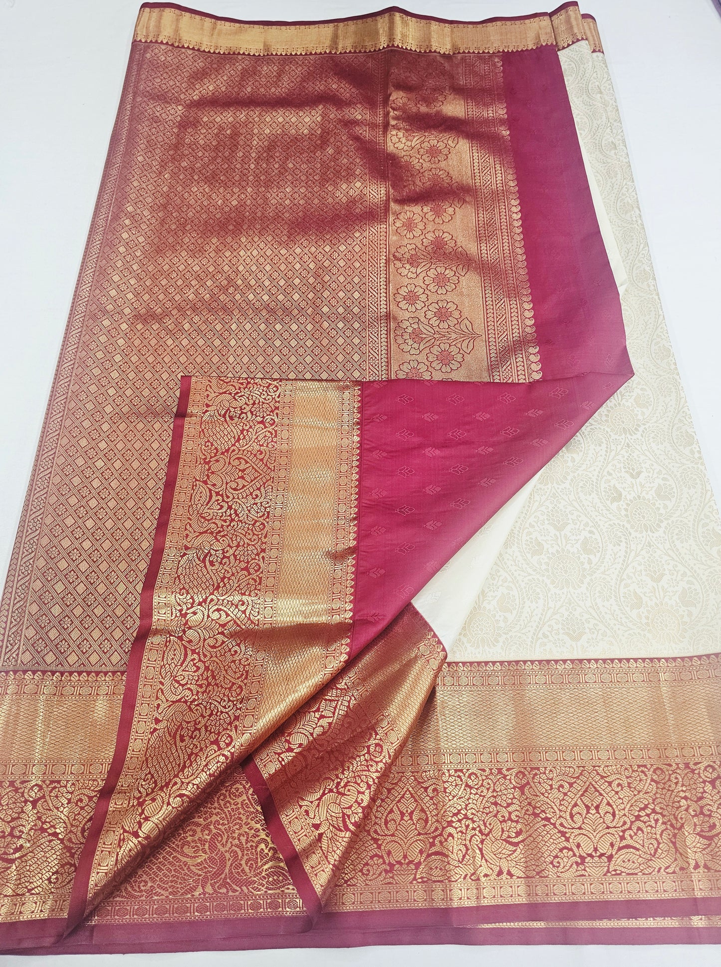 Kanchipuram Blended Korvai Bridal Silk Saree 262