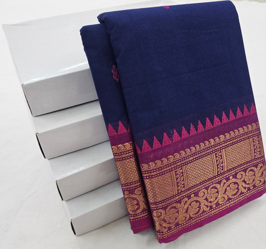 Kanchipuram Pure Korvai Cotton Saree 025 – Kanchipuram Lakshaya Silks