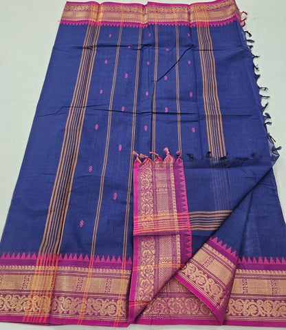 Kanchipuram Pure Korvai Cotton Saree 025 – Kanchipuram Lakshaya Silks