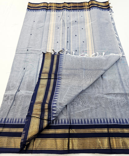 Kanchipuram Pure Korvai Cotton Saree 027 – Kanchipuram Lakshaya Silks