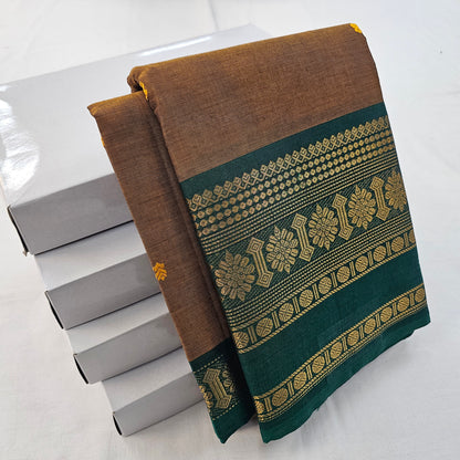 Kanchipuram Pure Korvai Cotton Saree 028 – Kanchipuram Lakshaya Silks