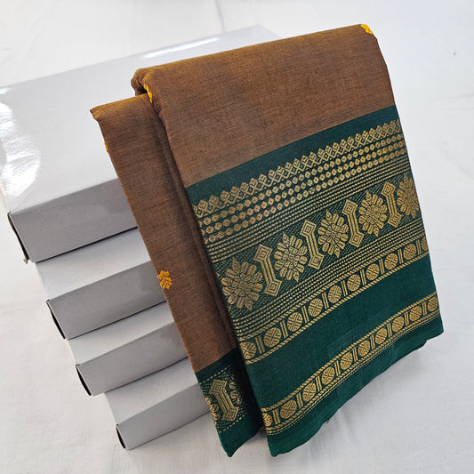 Kanchipuram Pure Korvai Cotton Saree 028 – Kanchipuram Lakshaya Silks
