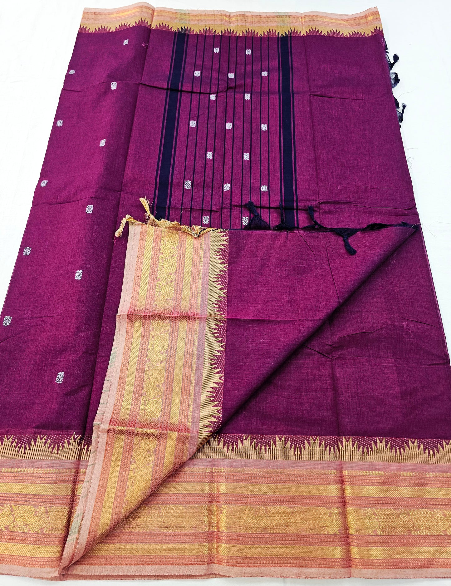 Kanchipuram Pure Korvai Cotton Saree 030