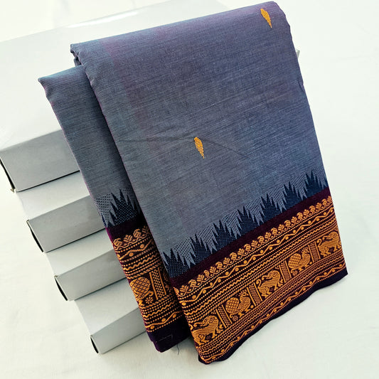 Kanchipuram Pure Korvai Cotton Saree 032 – Kanchipuram Lakshaya Silks
