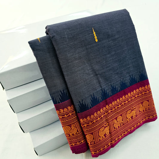 Kanchipuram Pure Korvai Cotton Saree 034 – Kanchipuram Lakshaya Silks