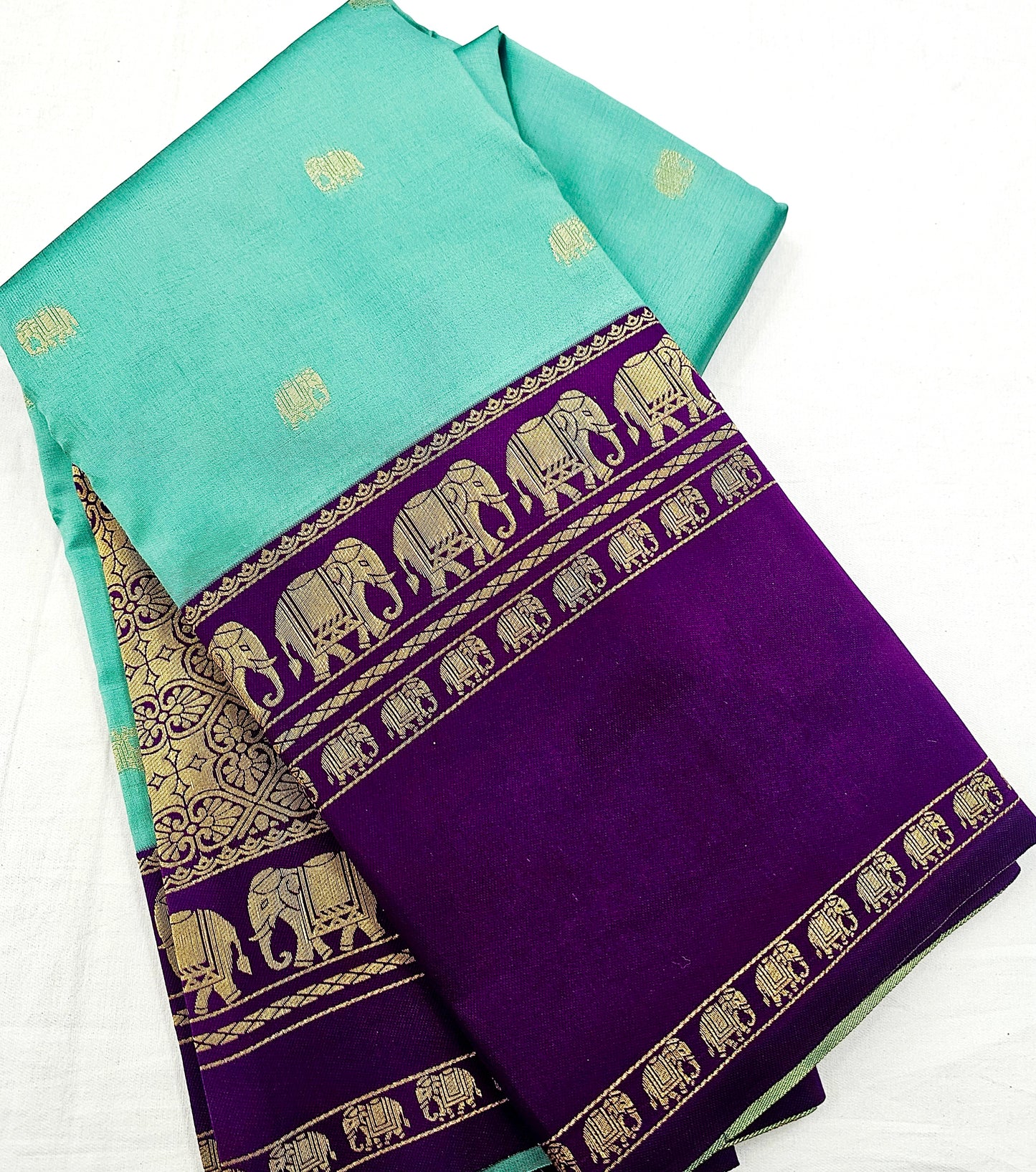 Kanchipuram Blended Fancy Korvai Silk Saree 002