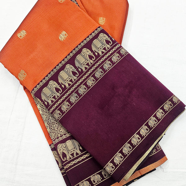Kanchipuram Blended Fancy Korvai Silk Saree 003