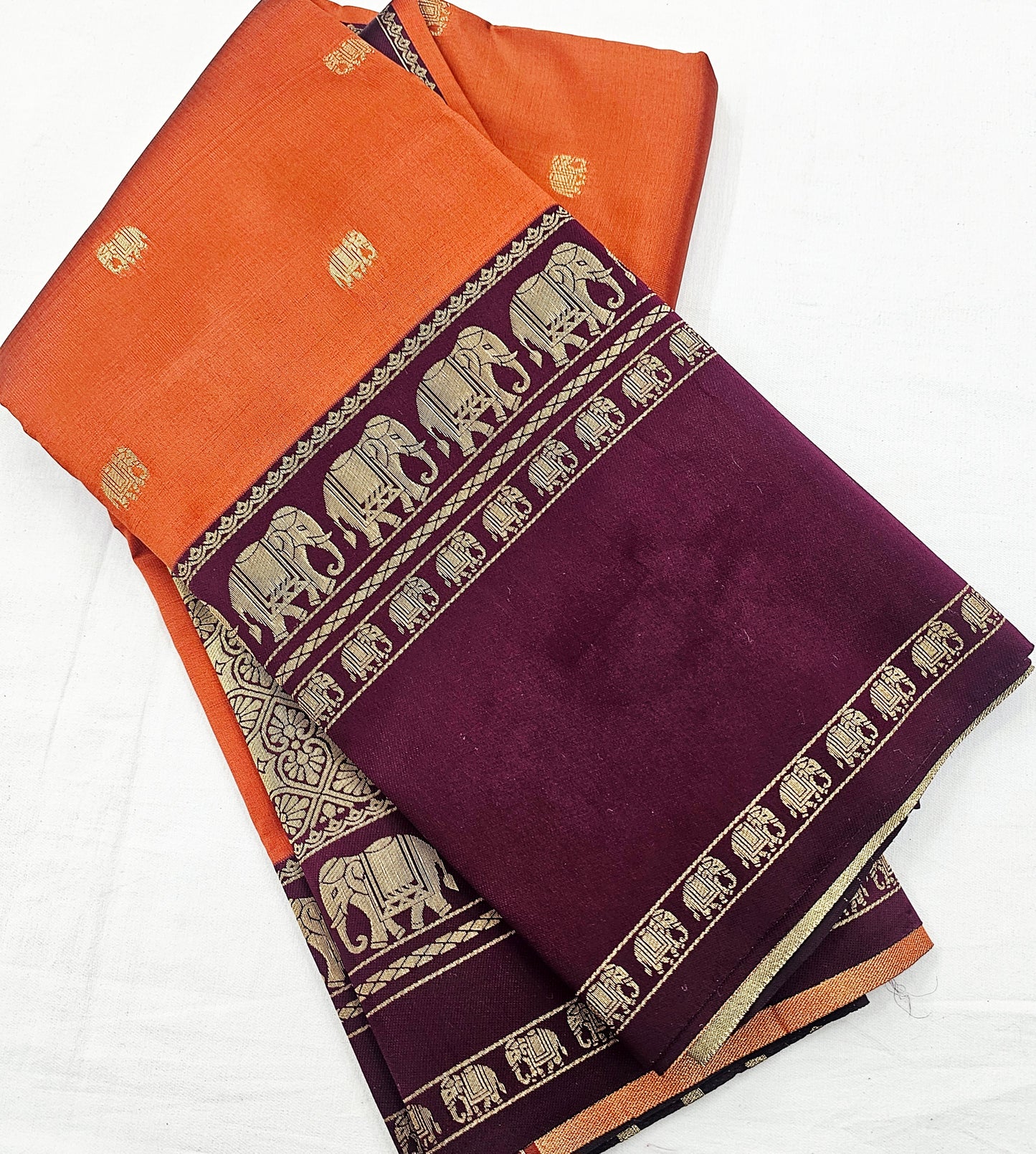 Kanchipuram Blended Fancy Korvai Silk Saree 003