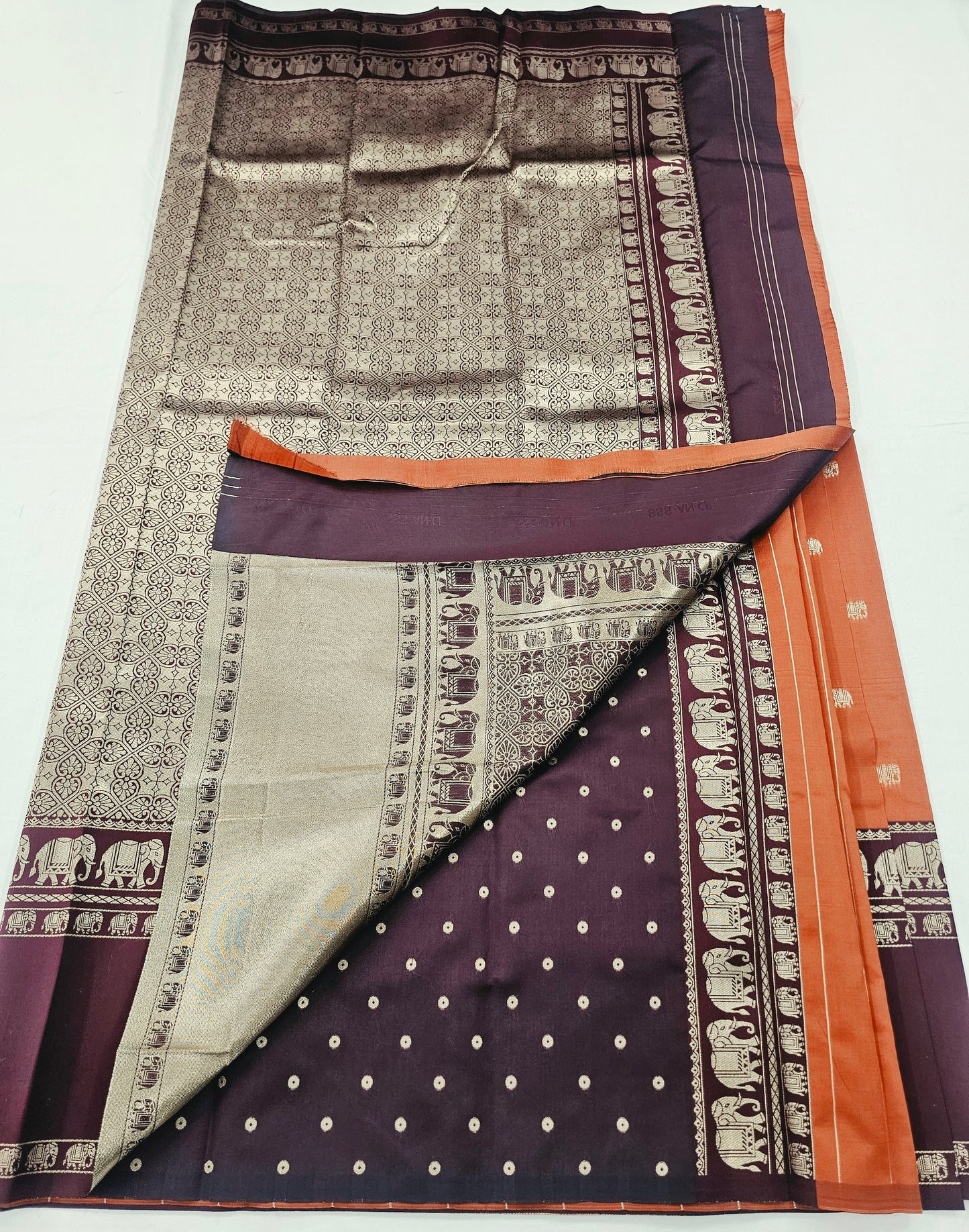 Kanchipuram Blended Fancy Korvai Silk Saree 003