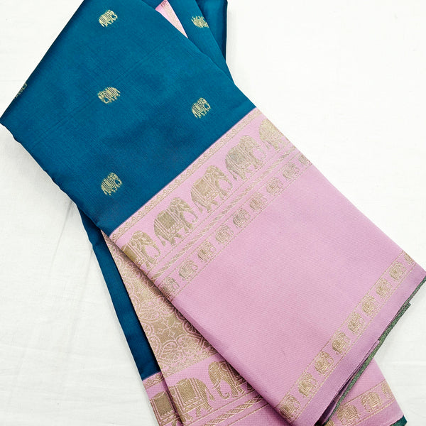 Kanchipuram Blended Fancy Korvai Silk Saree 005