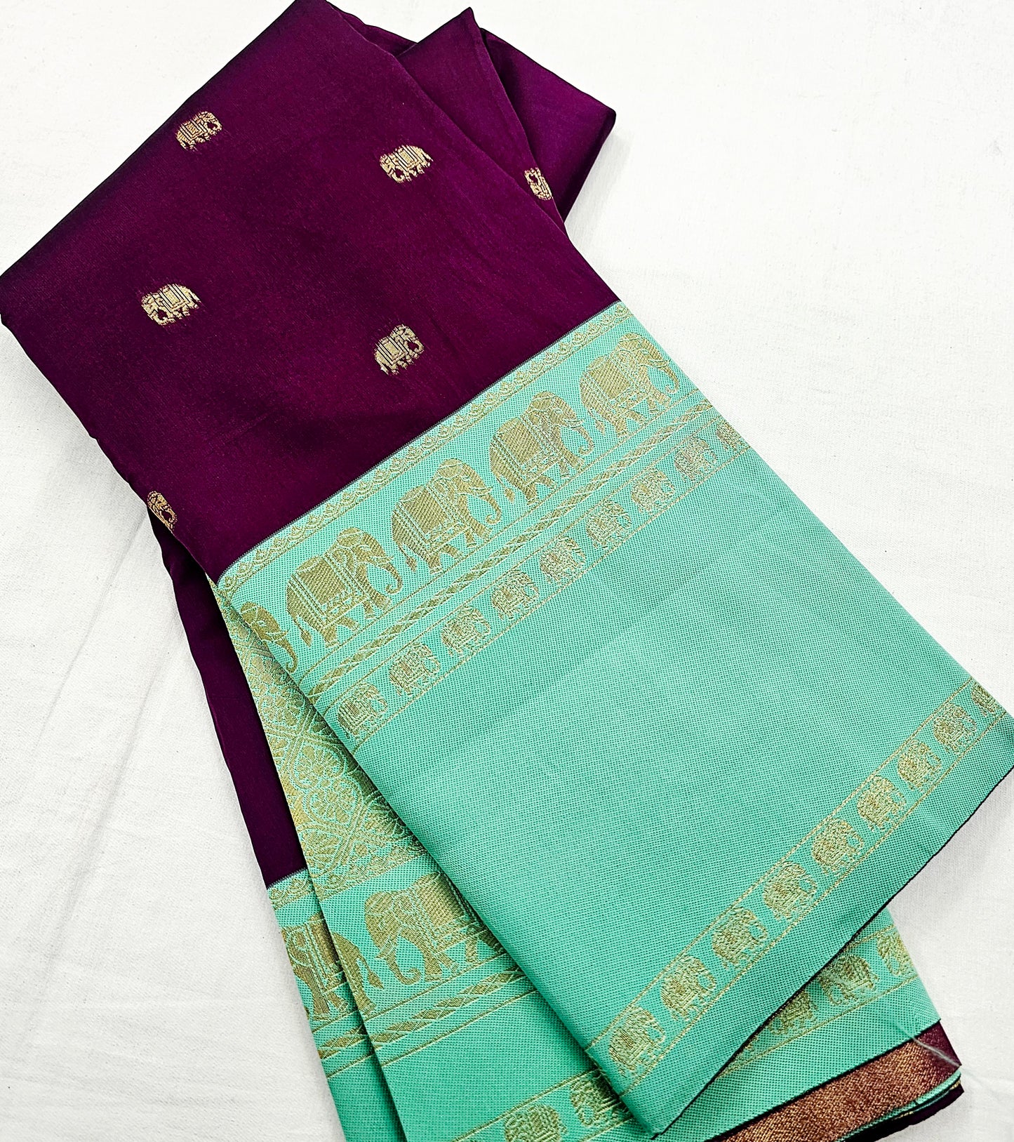 Kanchipuram Blended Fancy Korvai Silk Saree 006