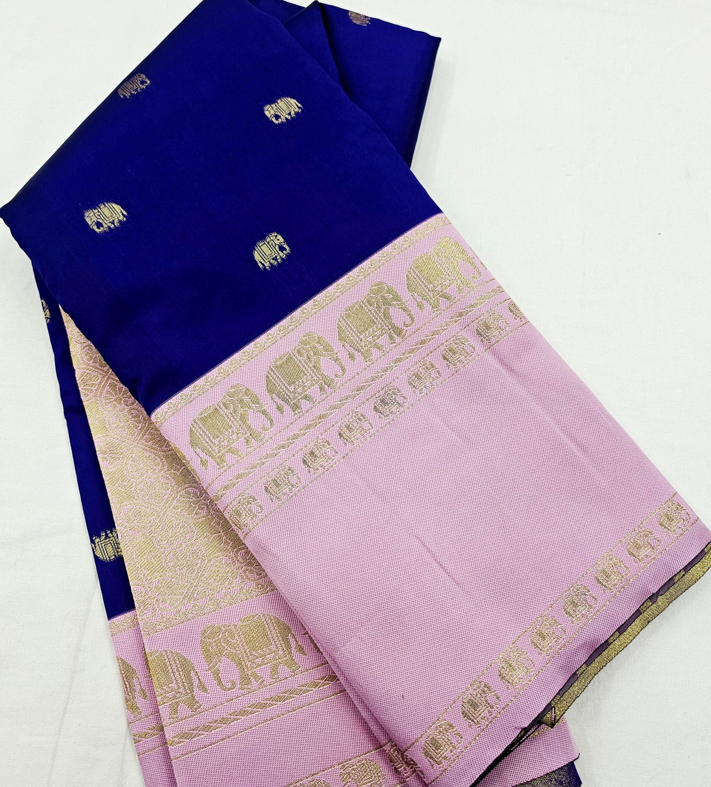 Kanchipuram Blended Fancy Korvai Silk Saree 008