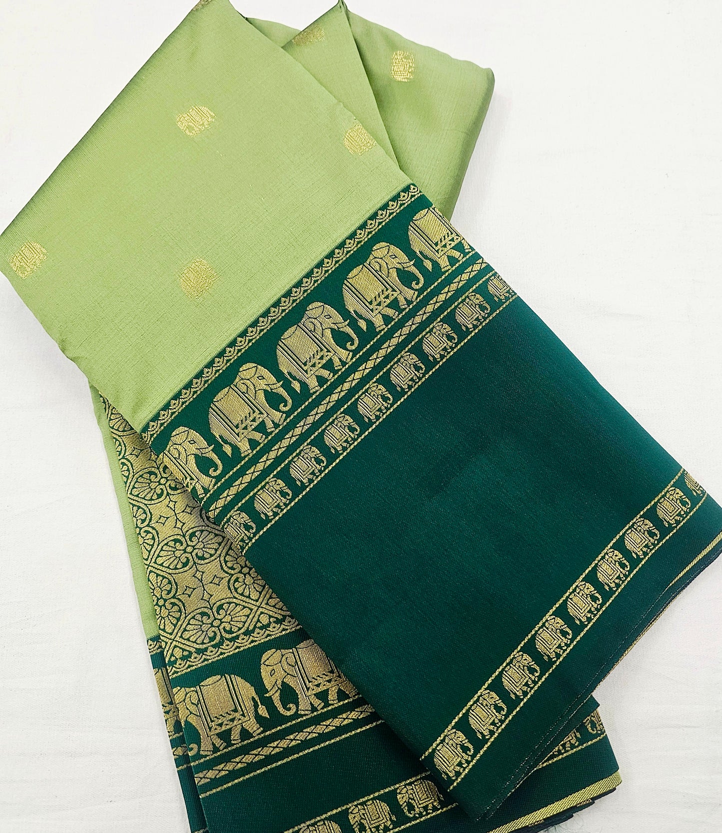 Kanchipuram Blended Fancy Korvai Silk Saree 010
