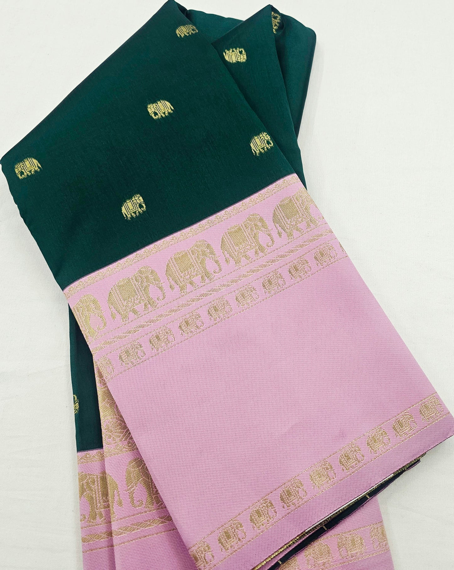Kanchipuram Blended Fancy Korvai Silk Saree 011