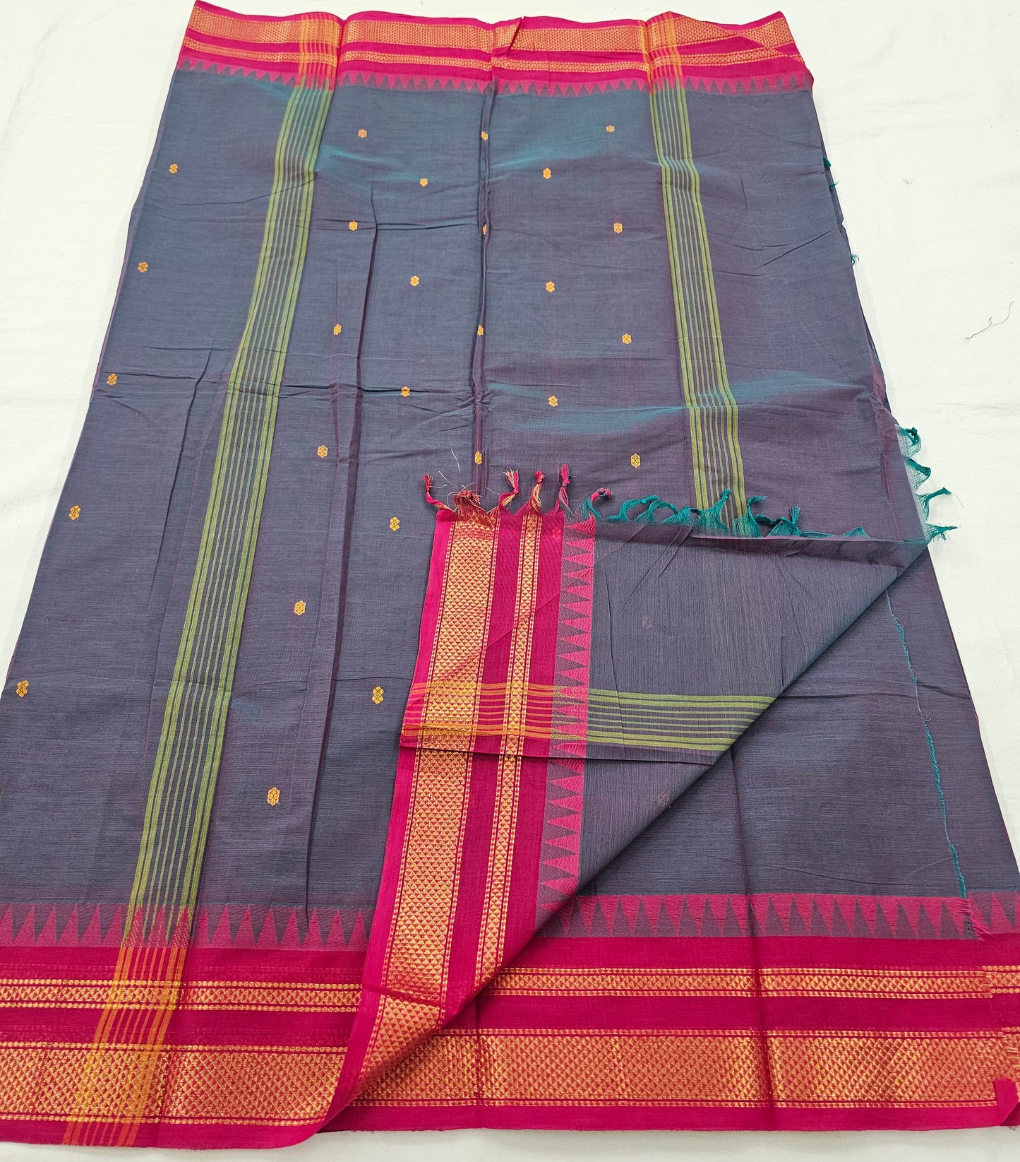 Kanchipuram Pure Korvai Cotton Saree 037