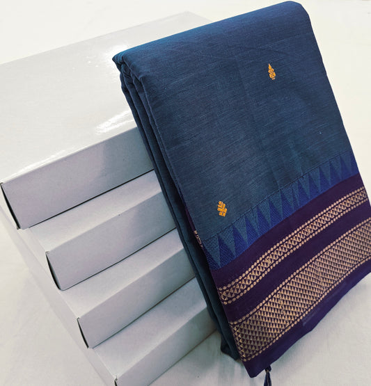 Kanchipuram Pure Korvai Cotton Saree 044 – Kanchipuram Lakshaya Silks