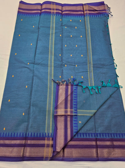 Kanchipuram Pure Korvai Cotton Saree 044 – Kanchipuram Lakshaya Silks