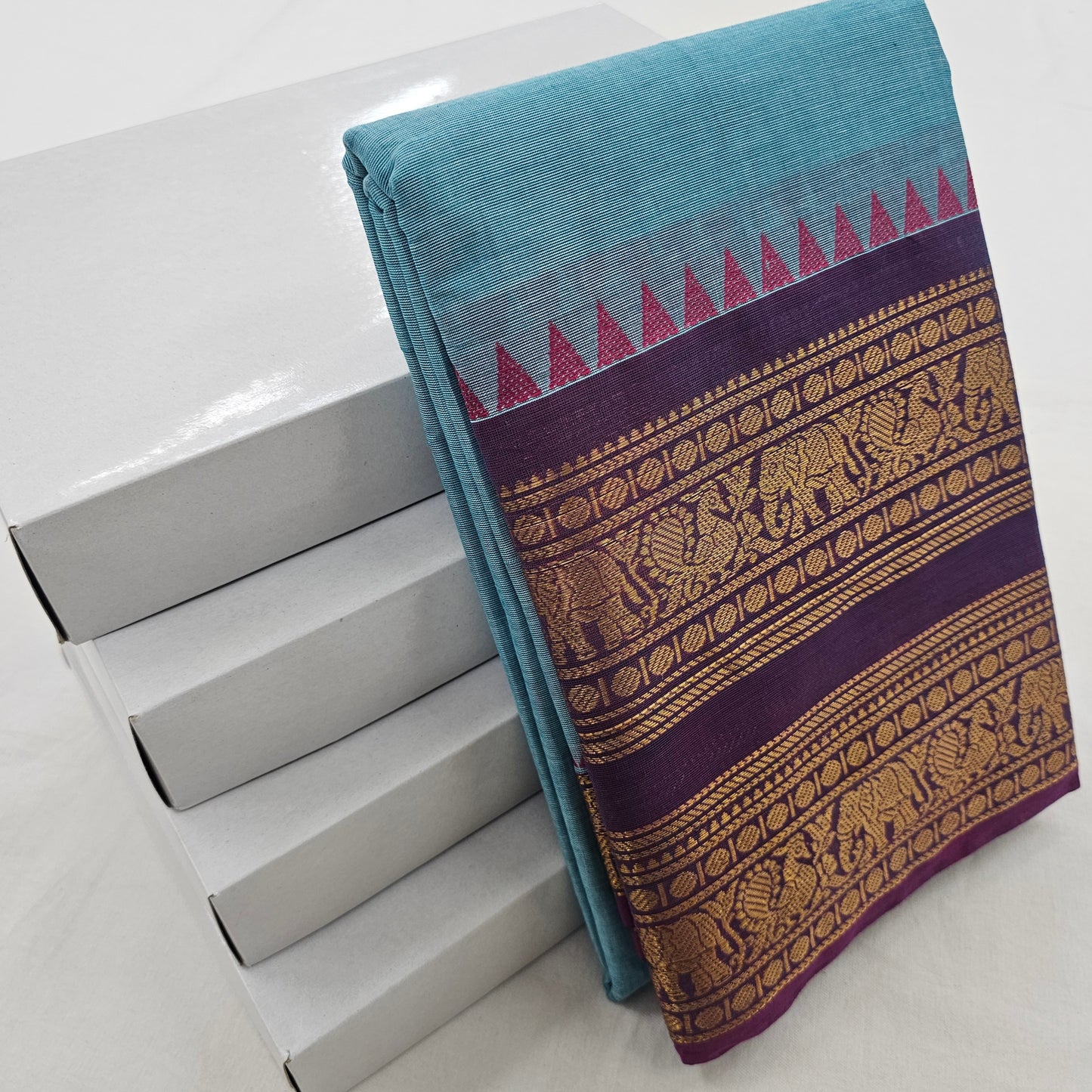 Kanchipuram Pure Korvai Cotton Saree 046