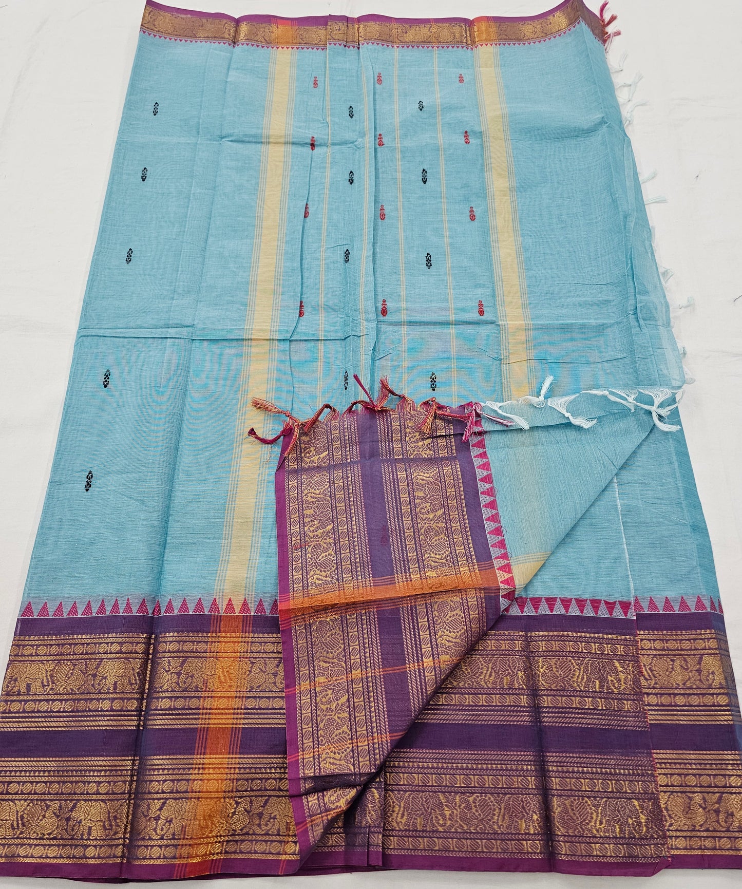 Kanchipuram Pure Korvai Cotton Saree 046