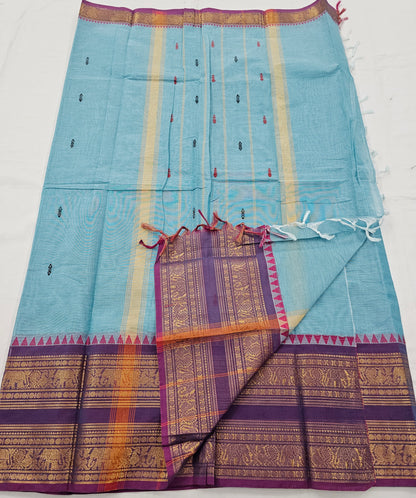 Kanchipuram Pure Korvai Cotton Saree 046 – Kanchipuram Lakshaya Silks