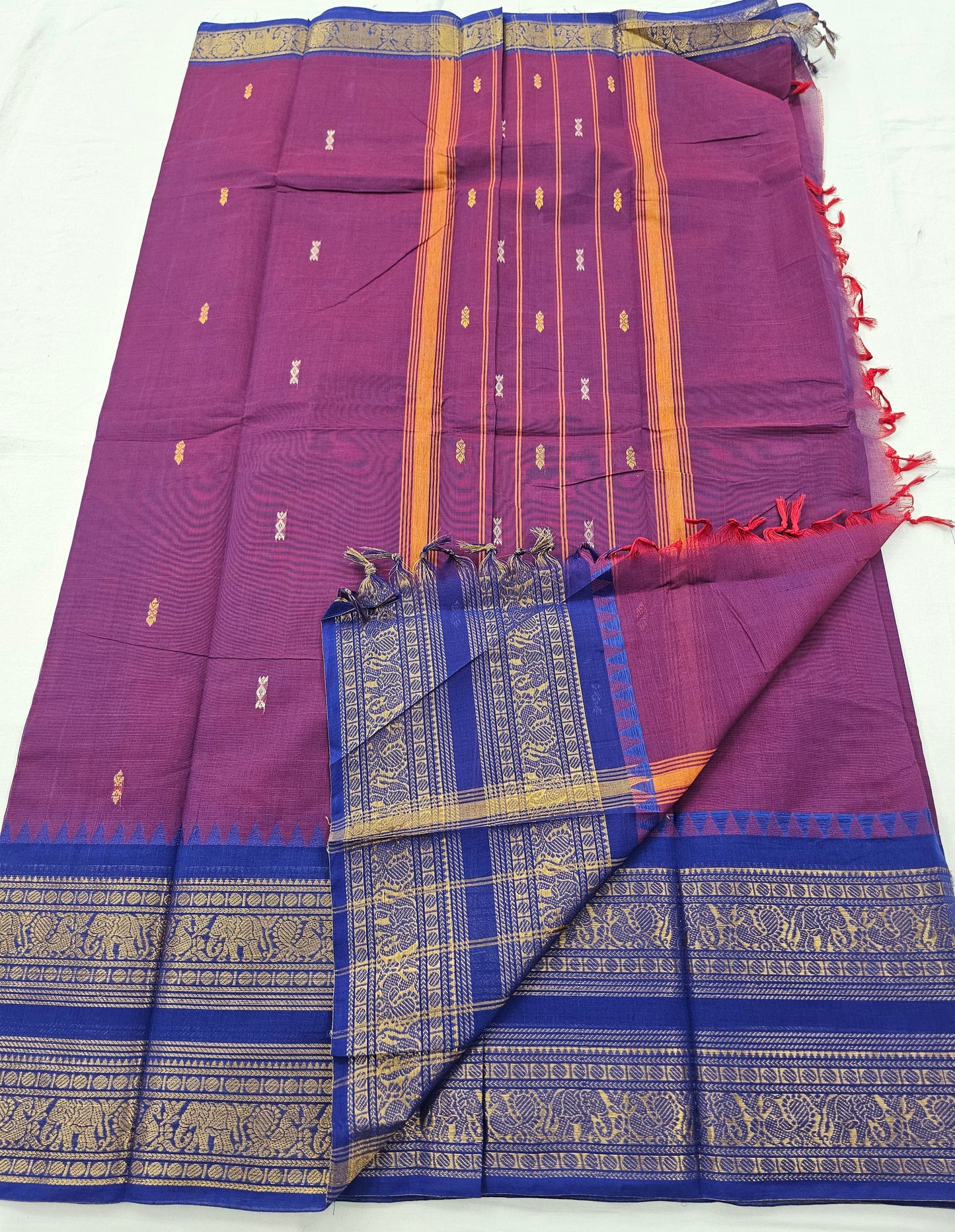 Kanchipuram Pure Korvai Cotton Saree 047