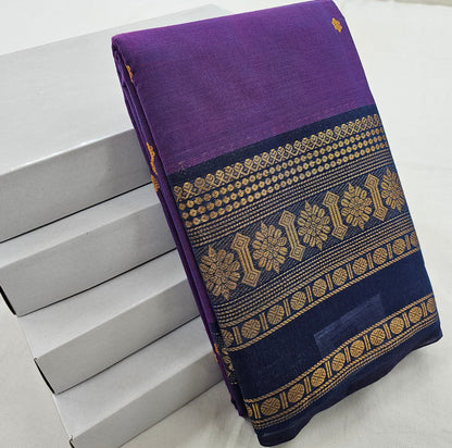 Kanchipuram Pure Korvai Cotton Saree 049 – Kanchipuram Lakshaya Silks