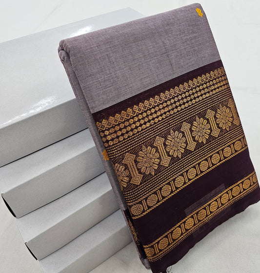 Kanchipuram Pure Korvai Cotton Saree 050 – Kanchipuram Lakshaya Silks