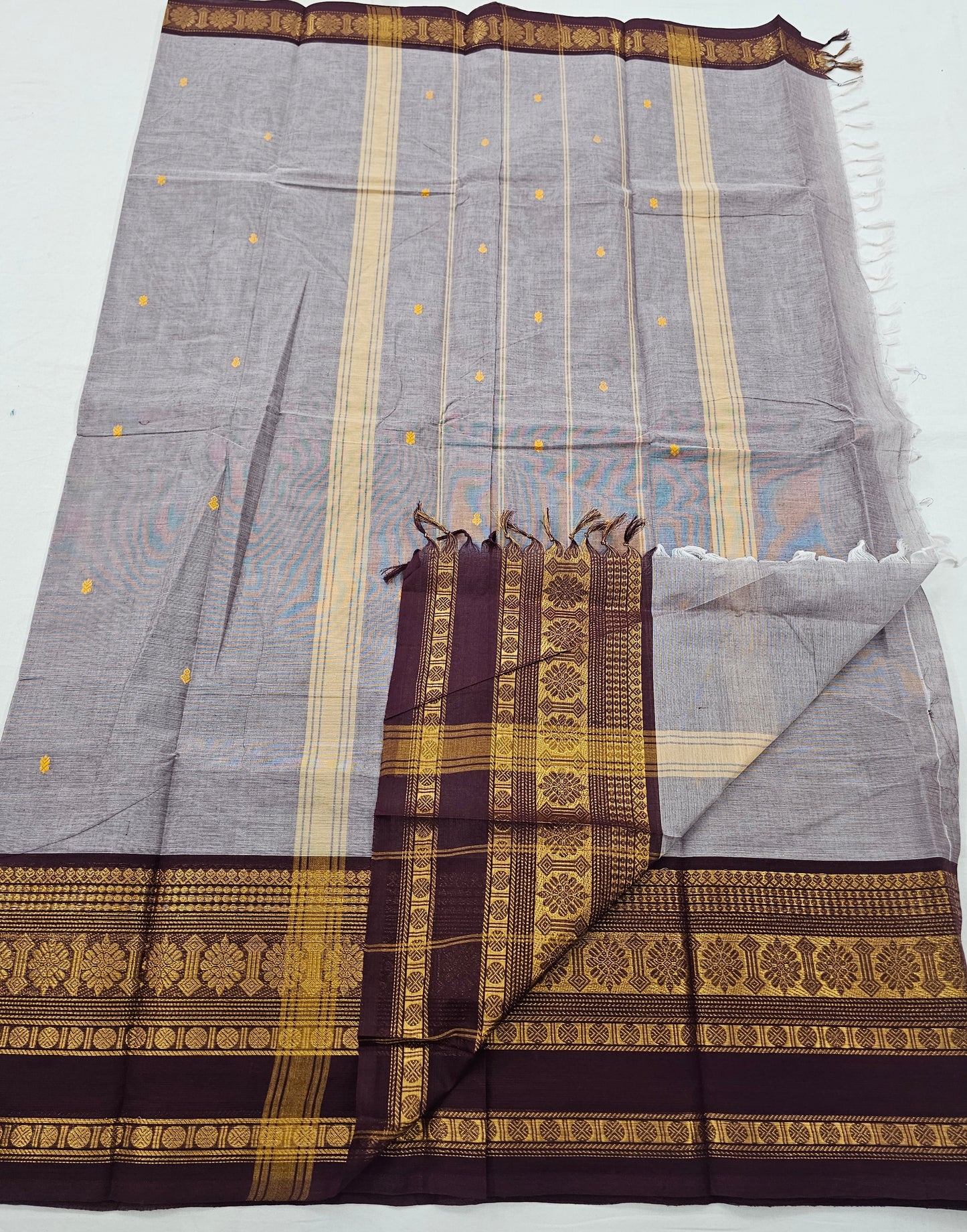 Kanchipuram Pure Korvai Cotton Saree 050