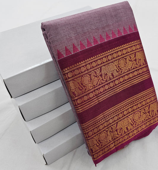 Kanchipuram Pure Korvai Cotton Saree 053 – Kanchipuram Lakshaya Silks