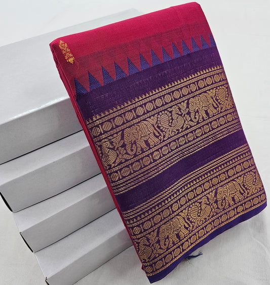 Kanchipuram Pure Korvai Cotton Saree 054 – Kanchipuram Lakshaya Silks