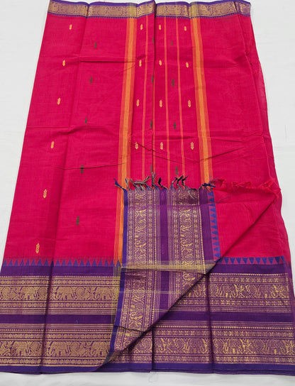 Kanchipuram Pure Korvai Cotton Saree 054 – Kanchipuram Lakshaya Silks