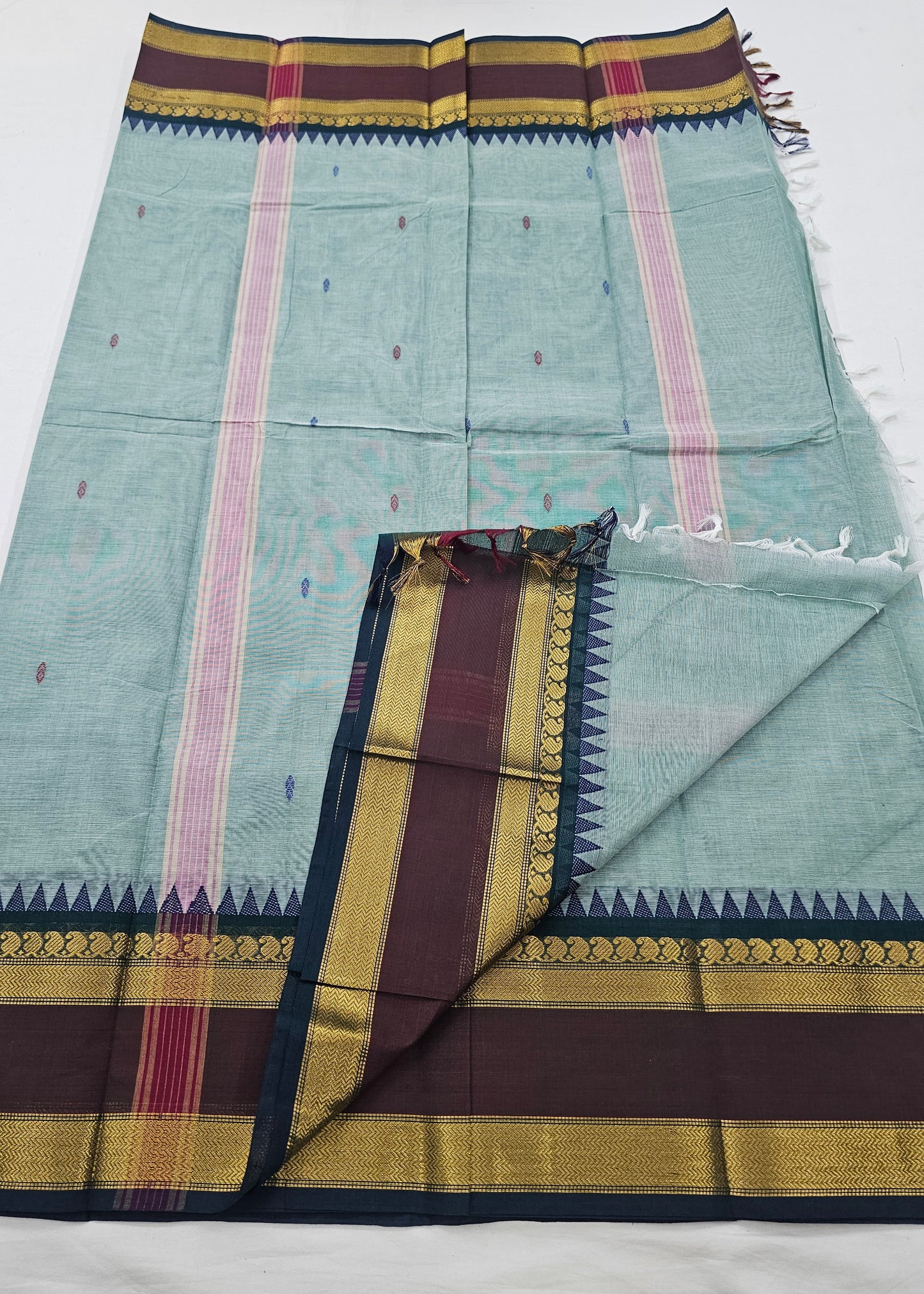 Kanchipuram Pure Korvai Cotton Saree 055