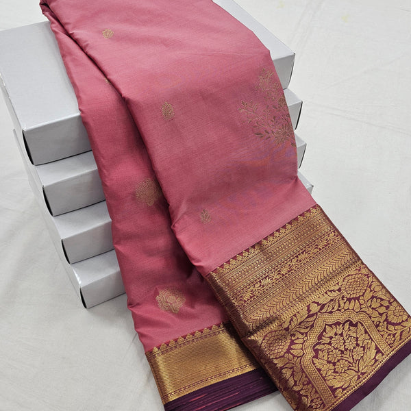 Kanchipuram Blended Traditional Korvai Silk Saree 001