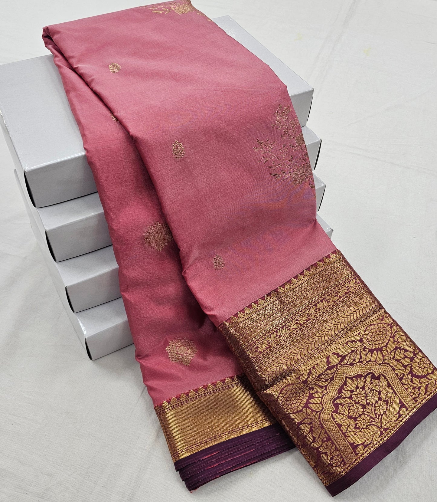Kanchipuram Blended Traditional Korvai Silk Saree 001