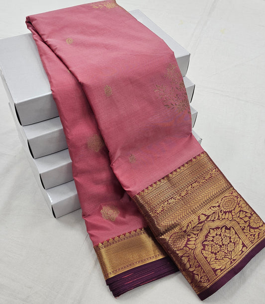 Kanchipuram Blended Traditional Korvai Silk Saree 001 – Kanchipuram Lakshaya Silks